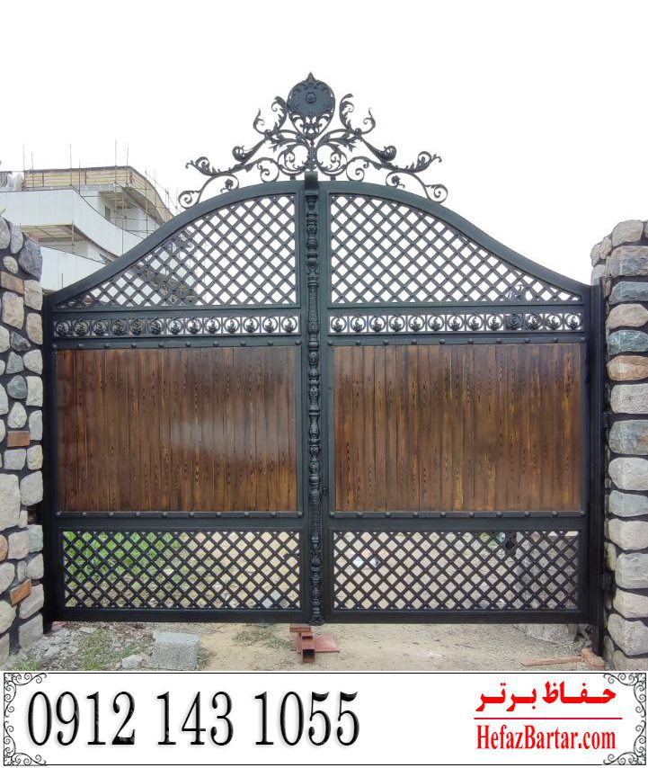 درب فلزی حیاط باغ درب حیاط باغ