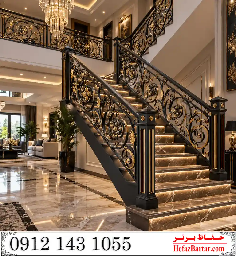 نرده پله دوبلکس ویلایی 
